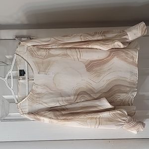Sheer marble print blouse